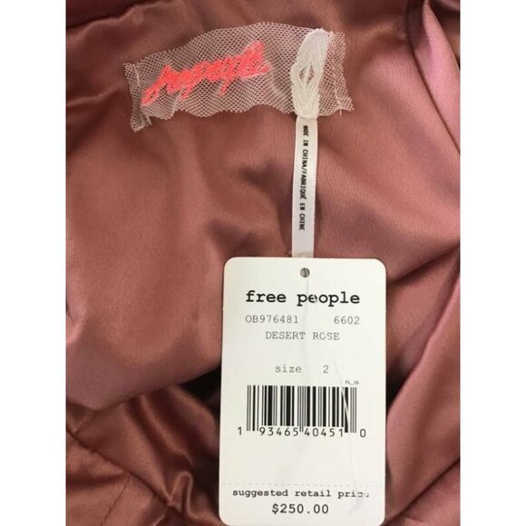 Free People Dress Size 2 Pink Crinkle Women New - Picture 5 of 7